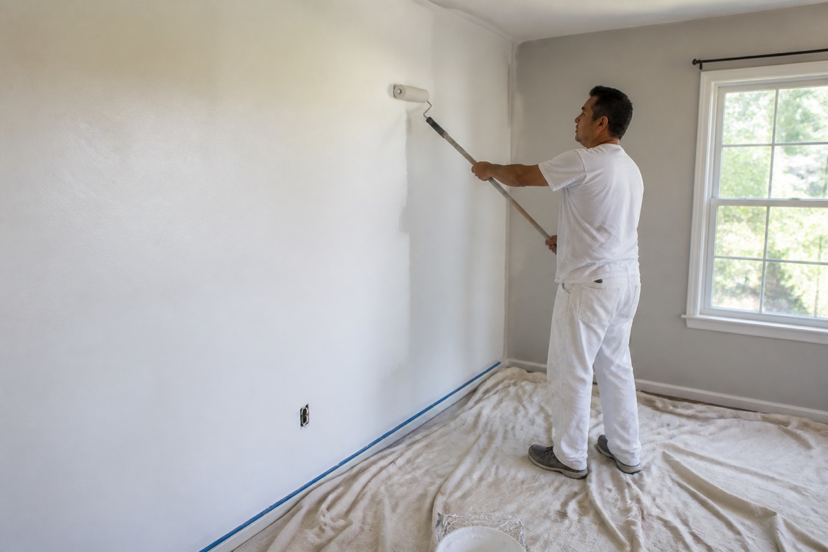 Painting specialist at work